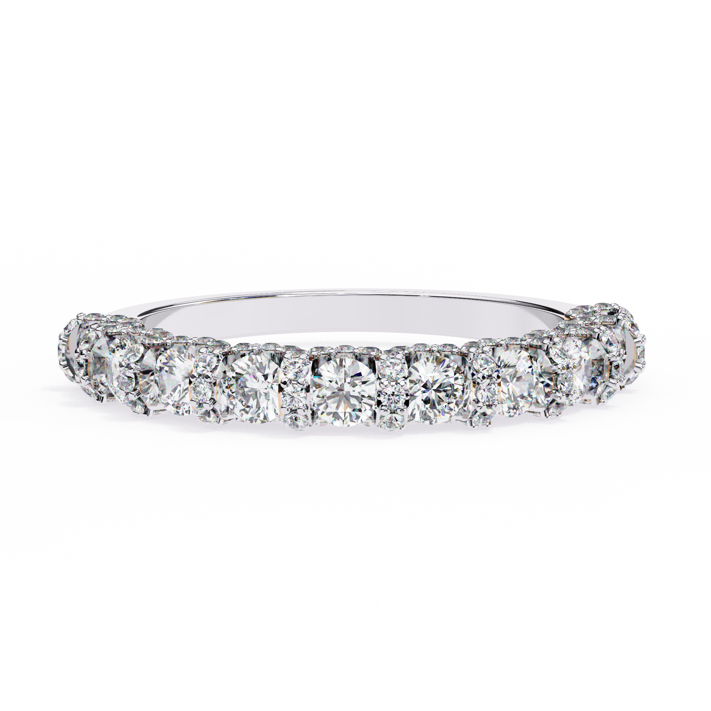 14K White Gold Lab Grown Diamond Stackable Band 0.60 ctw DAB-103