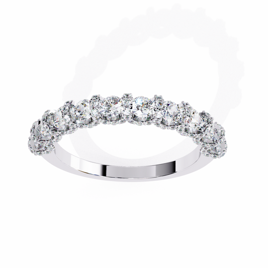 18K White Gold Lab Grown Diamond Stackable Band 0.60 ctw DAB-103