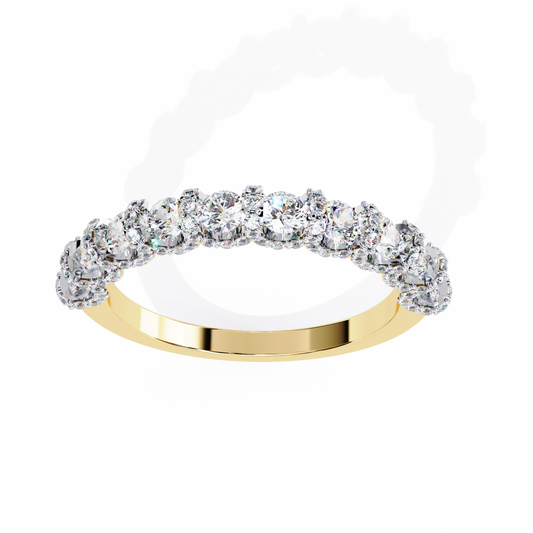 18K Yellow Gold Lab Grown Diamond Stackable Band 0.60 ctw DAB-103