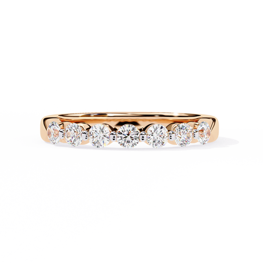 18K Rose Gold Lab Grown Diamond Stackable Band 0.52 ctw DAB-110