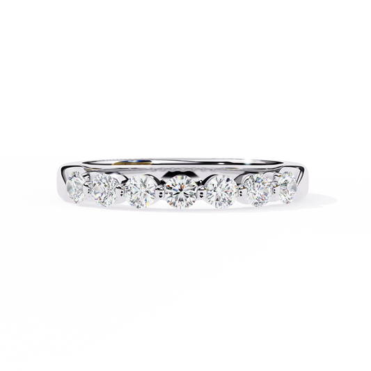 18K White Gold Lab Grown Diamond Stackable Band 0.52 ctw DAB-110