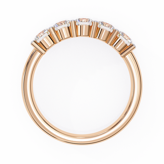 18K Rose Gold Lab Grown Diamond Stackable Band 1.03 ctw DAB-109