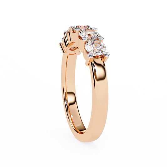 10K Rose Gold Lab Grown Diamond Stackable Band 1.03 ctw DAB-109