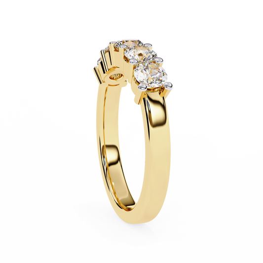 10K Yellow Gold Lab Grown Diamond Stackable Band 1.03 ctw DAB-109