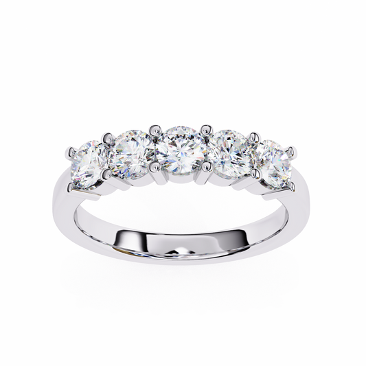 10K White Gold Lab Grown Diamond Stackable Band 1.03 ctw DAB-109