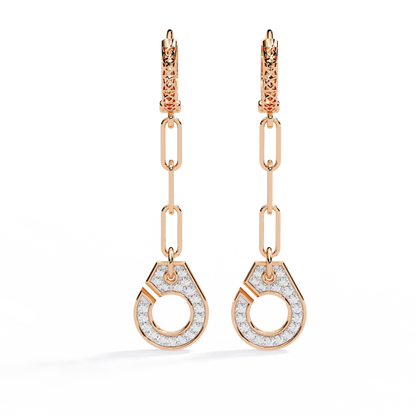 10K Rose Gold Lab Grown Diamond Drop Earrings 0.54 ctw DAE-170