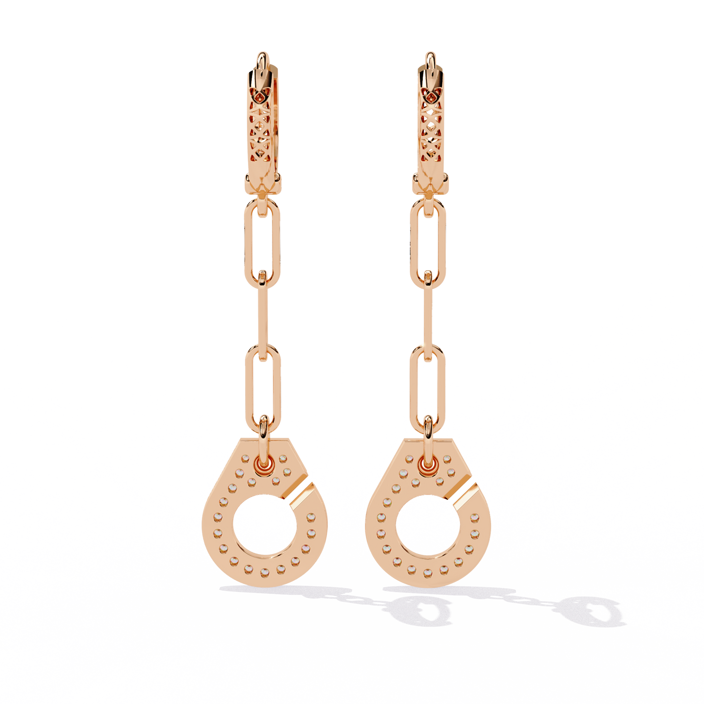 10K Rose Gold Lab Grown Diamond Drop Earrings 0.54 ctw DAE-170