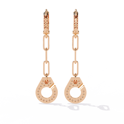 10K Rose Gold Lab Grown Diamond Drop Earrings 0.54 ctw DAE-170