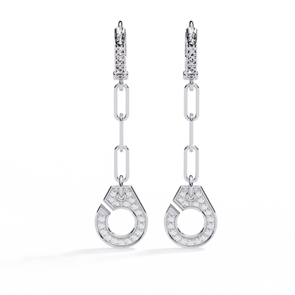 18K White Gold Lab Grown Diamond Drop Earrings 0.54 ctw DAE-170