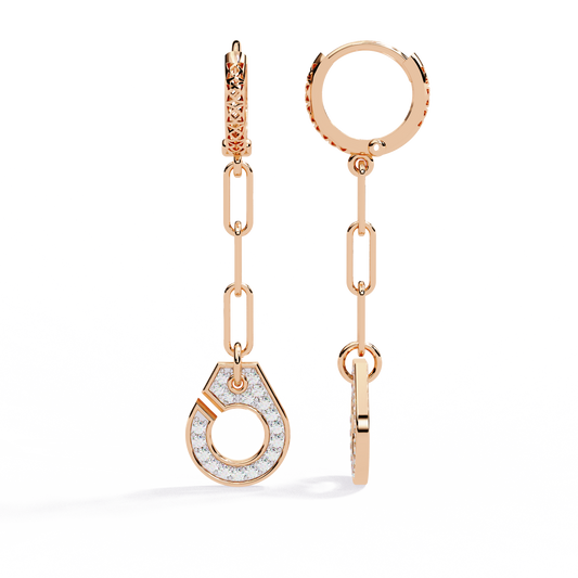 10K Rose Gold Lab Grown Diamond Drop Earrings 0.54 ctw DAE-170