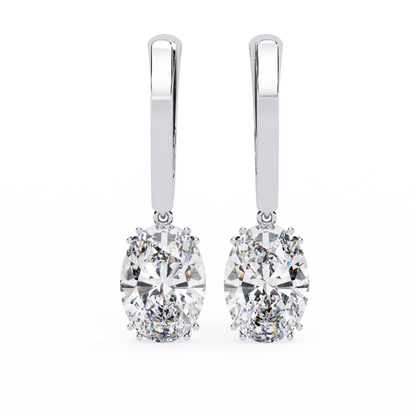 18K White Gold Lab Grown Diamond Drop Earrings 1.62 ctw DAE-158