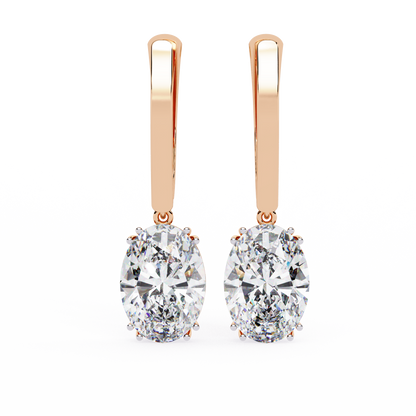 10K Rose Gold Lab Grown Diamond Drop Earrings 1.62 ctw DAE-158