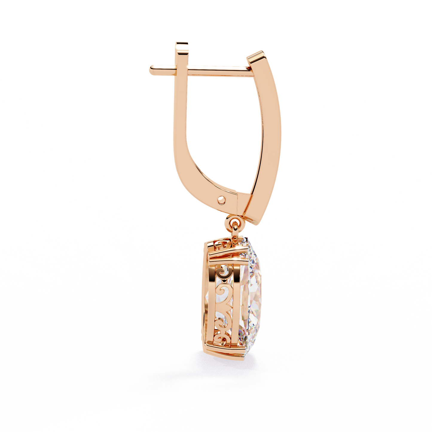 10K Rose Gold Lab Grown Diamond Drop Earrings 1.62 ctw DAE-158