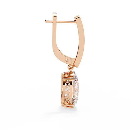 10K Rose Gold Lab Grown Diamond Drop Earrings 1.62 ctw DAE-158