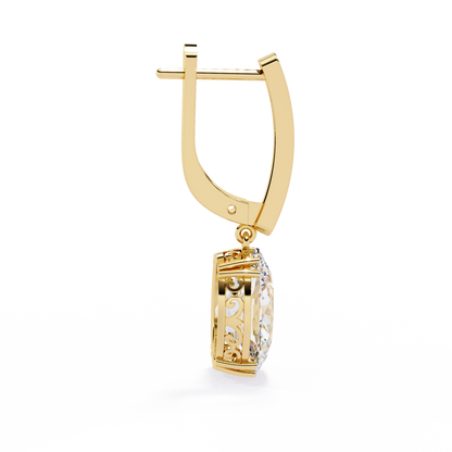 18K Yellow Gold Lab Grown Diamond Drop Earrings 1.62 ctw DAE-158