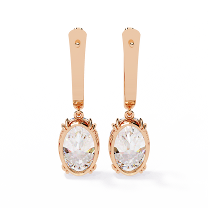 10K Rose Gold Lab Grown Diamond Drop Earrings 1.62 ctw DAE-158