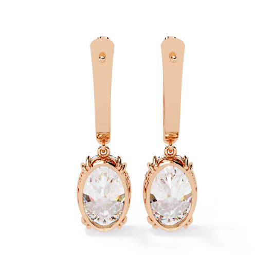 10K Rose Gold Lab Grown Diamond Drop Earrings 1.62 ctw DAE-158