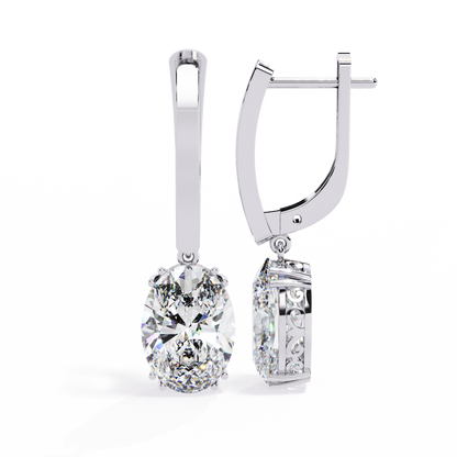 18K White Gold Lab Grown Diamond Drop Earrings 1.62 ctw DAE-158