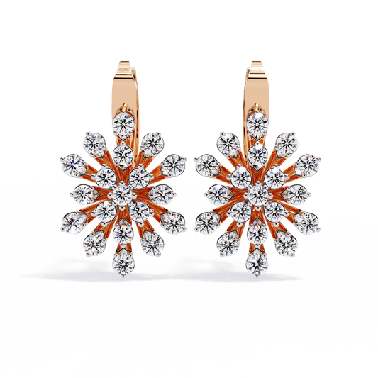 10K Rose Gold Lab Grown Diamond Hoop Earrings 1.75 ctw DAE-157