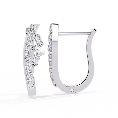 10K White Gold Lab Grown Diamond Hoop Earrings 0.38 ctw DAE-156