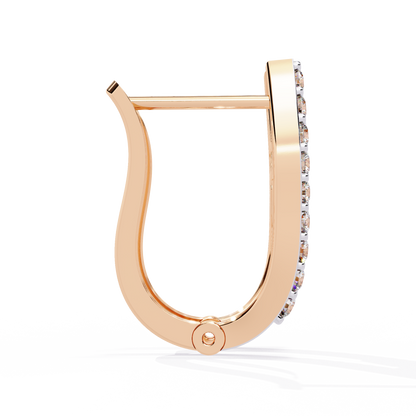 10K Rose Gold Lab Grown Diamond Hoop Earrings 0.38 ctw DAE-156