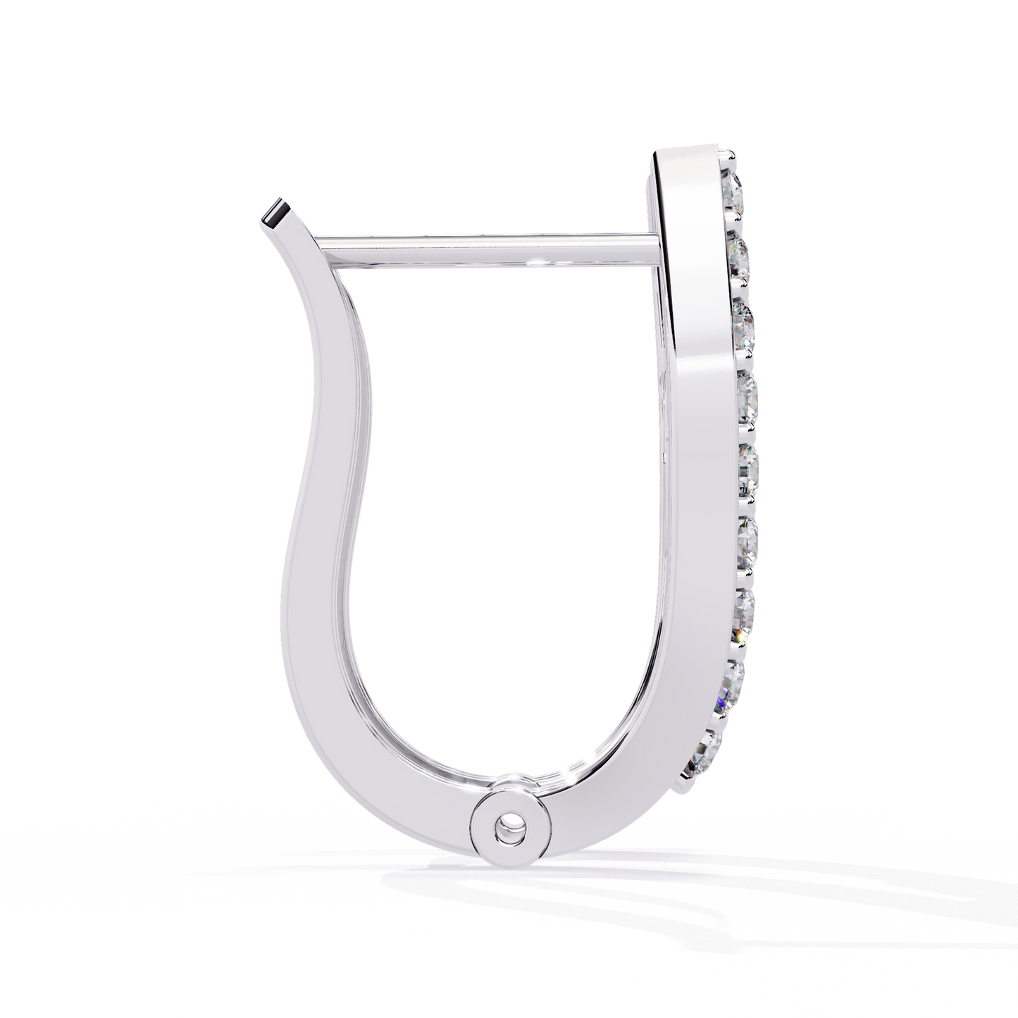 10K White Gold Lab Grown Diamond Hoop Earrings 0.38 ctw DAE-156