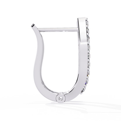 10K White Gold Lab Grown Diamond Hoop Earrings 0.38 ctw DAE-156