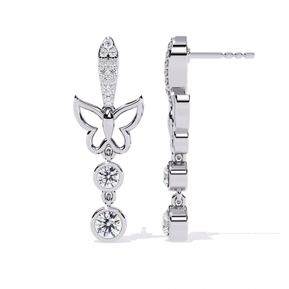 14K White Gold Lab Grown Diamond Drop Earrings 0.55 ctw DAE-167