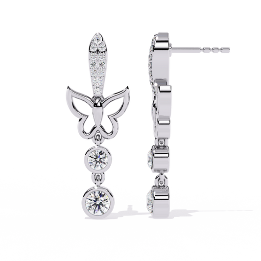 18K White Gold Lab Grown Diamond Drop Earrings 0.55 ctw DAE-167
