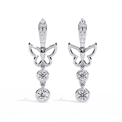 14K White Gold Lab Grown Diamond Drop Earrings 0.55 ctw DAE-167