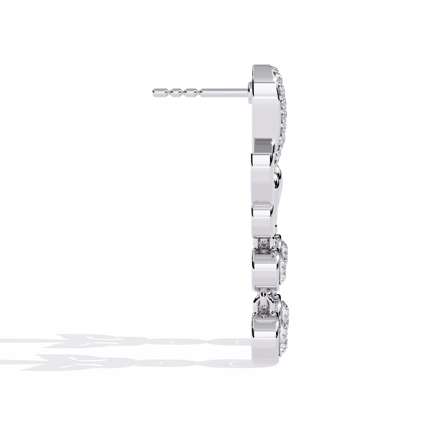 14K White Gold Lab Grown Diamond Drop Earrings 0.55 ctw DAE-167