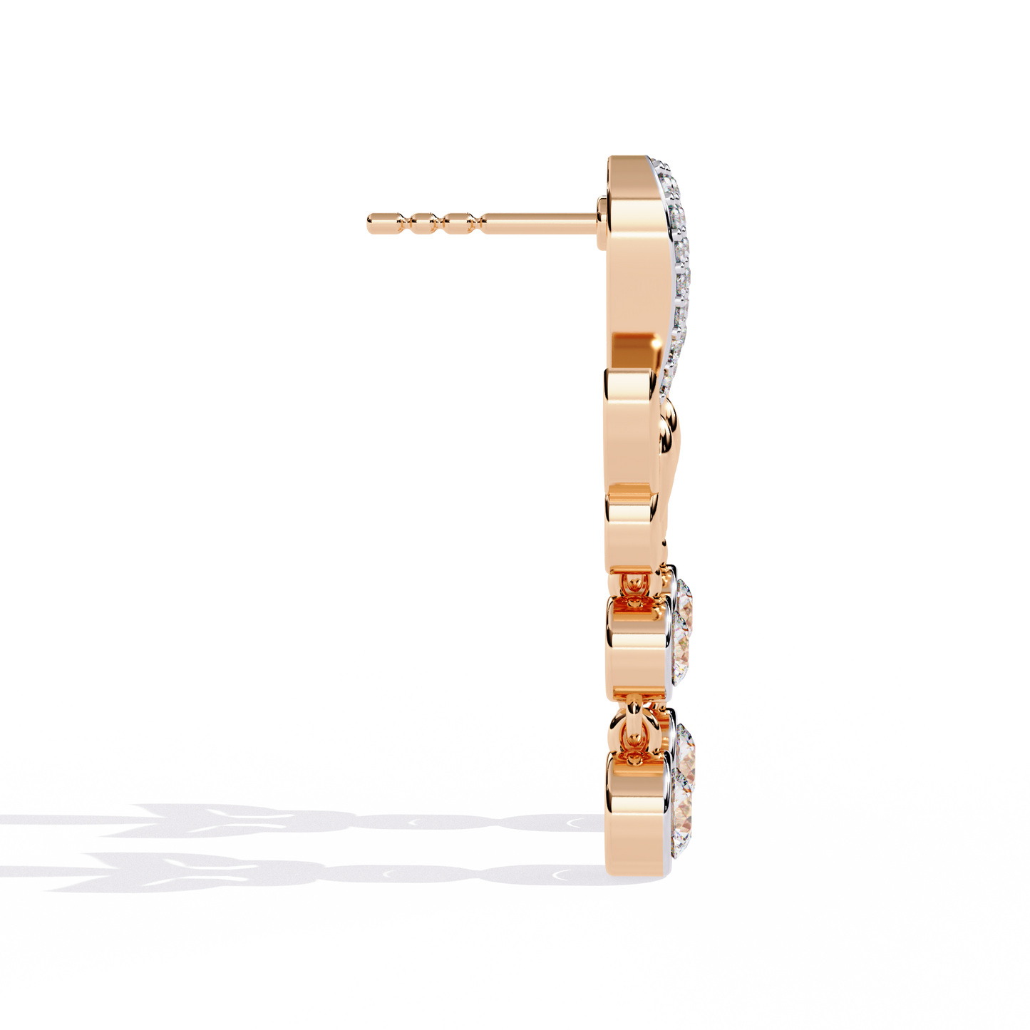 10K Rose Gold Lab Grown Diamond Drop Earrings 0.55 ctw DAE-167