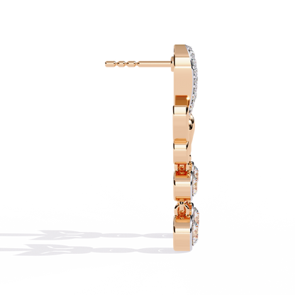 10K Rose Gold Lab Grown Diamond Drop Earrings 0.55 ctw DAE-167