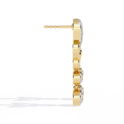 14K Yellow Gold Lab Grown Diamond Drop Earrings 0.55 ctw DAE-167