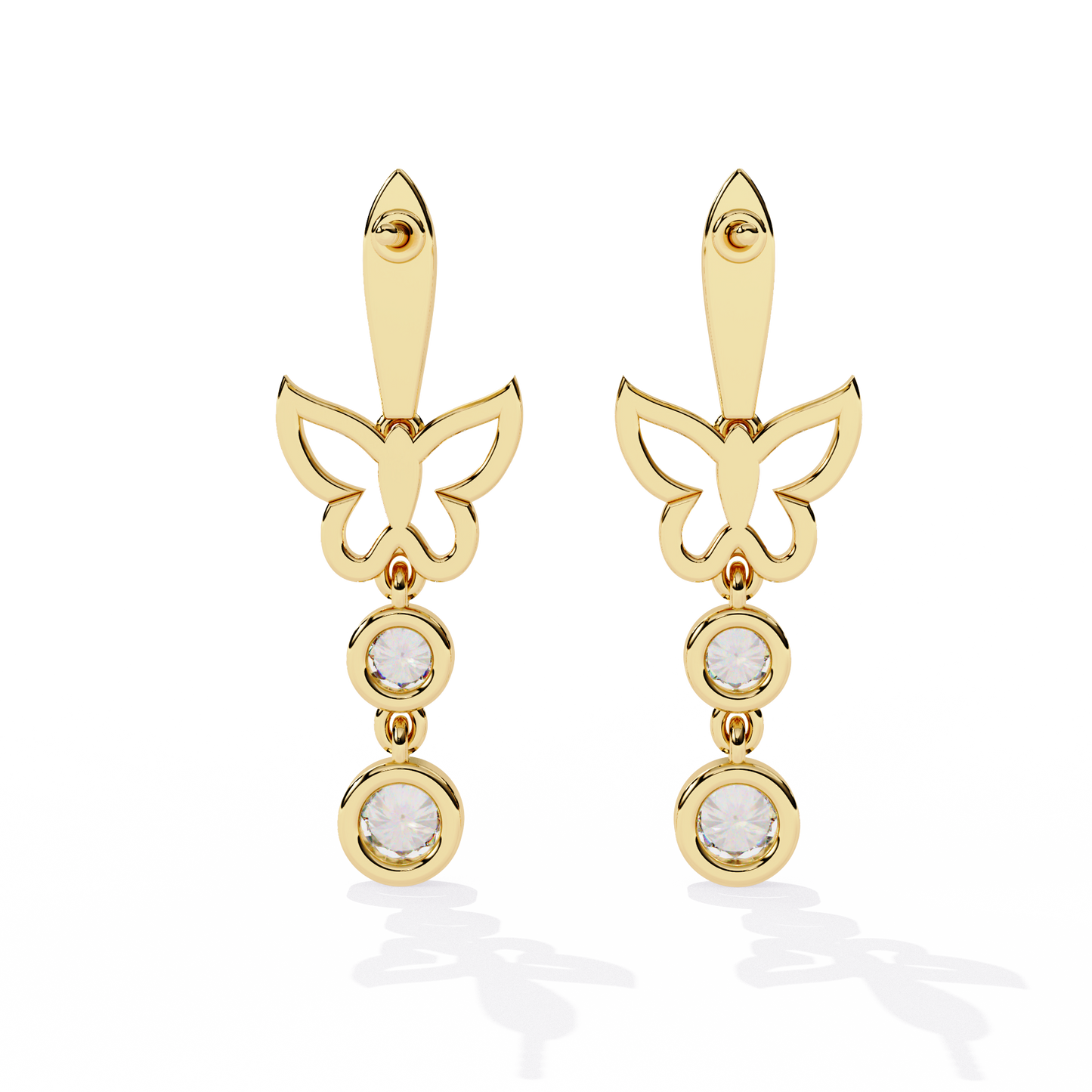 14K Yellow Gold Lab Grown Diamond Drop Earrings 0.55 ctw DAE-167
