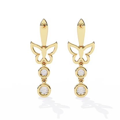 14K Yellow Gold Lab Grown Diamond Drop Earrings 0.55 ctw DAE-167
