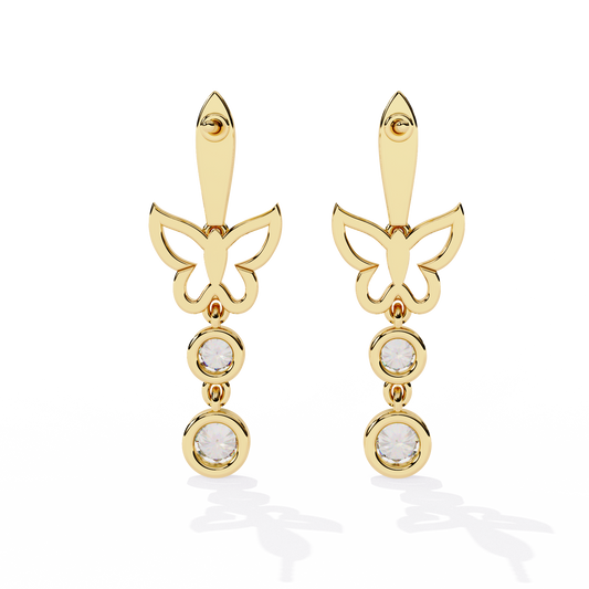 10K Yellow Gold Lab Grown Diamond Drop Earrings 0.55 ctw DAE-167