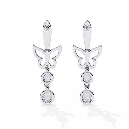 14K White Gold Lab Grown Diamond Drop Earrings 0.55 ctw DAE-167