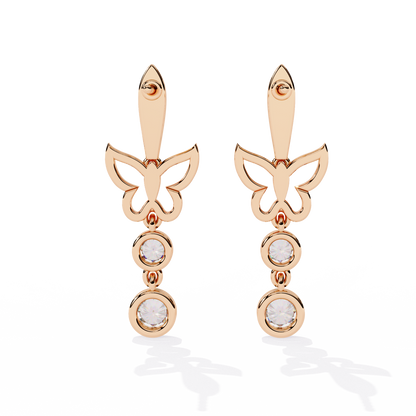 10K Rose Gold Lab Grown Diamond Drop Earrings 0.55 ctw DAE-167