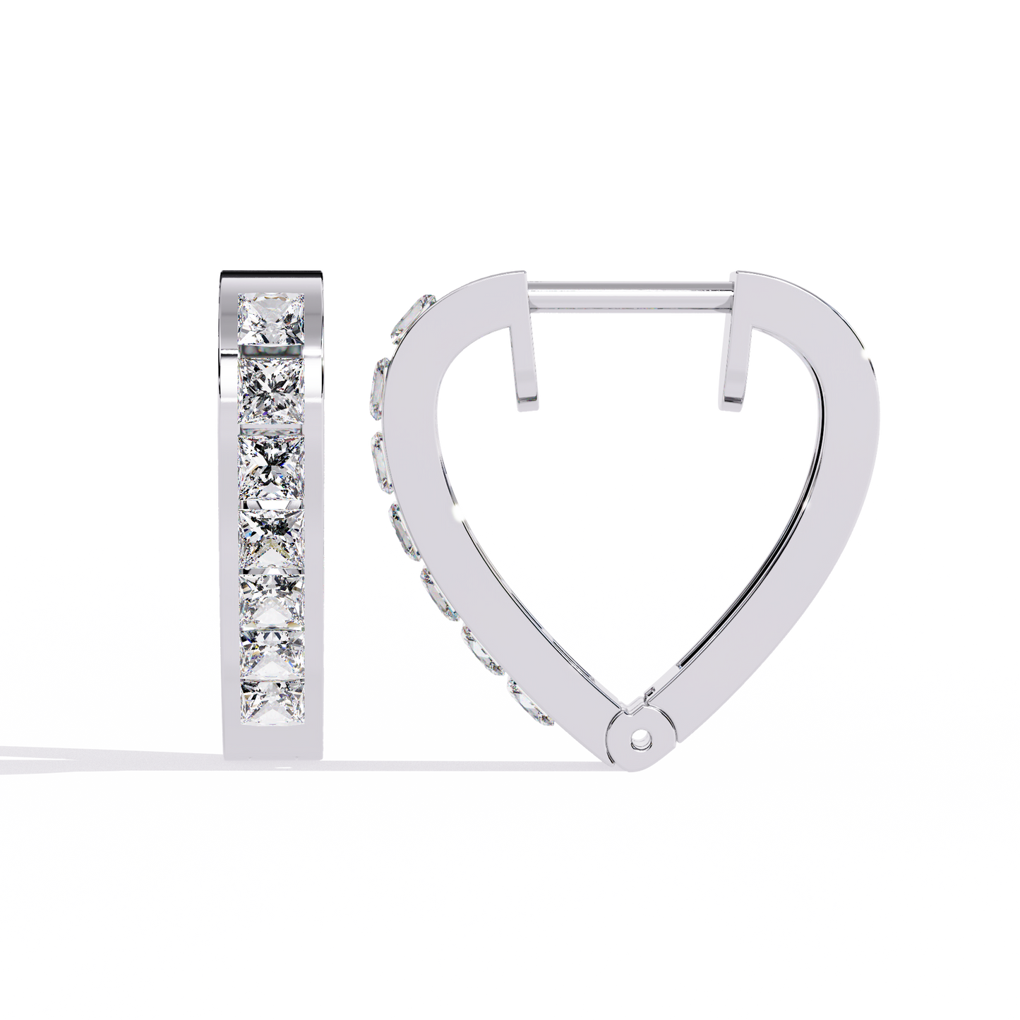 18K White Gold Lab Grown Diamond Hoop Earrings 0.83 ctw DAE-155