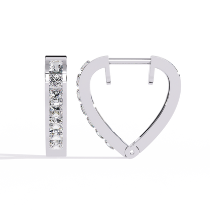 18K White Gold Lab Grown Diamond Hoop Earrings 0.83 ctw DAE-155
