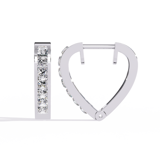 18K White Gold Lab Grown Diamond Hoop Earrings 0.83 ctw DAE-155