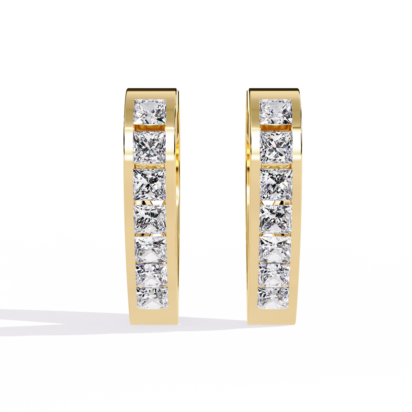 14K Yellow Gold Lab Grown Diamond Hoop Earrings 0.83 ctw DAE-155