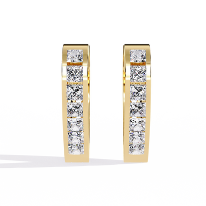 14K Yellow Gold Lab Grown Diamond Hoop Earrings 0.83 ctw DAE-155