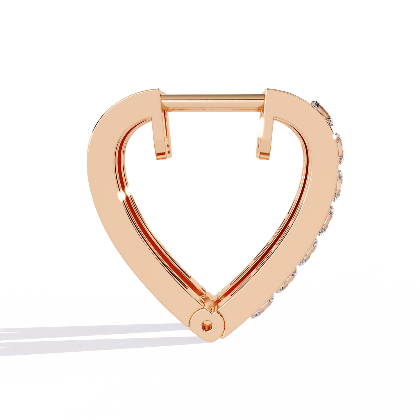 10K Rose Gold Lab Grown Diamond Hoop Earrings 0.83 ctw DAE-155