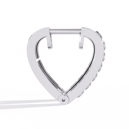 18K White Gold Lab Grown Diamond Hoop Earrings 0.83 ctw DAE-155
