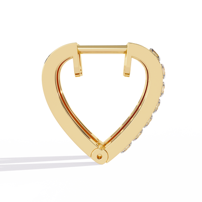 14K Yellow Gold Lab Grown Diamond Hoop Earrings 0.83 ctw DAE-155