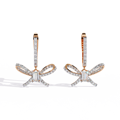 10K Rose Gold Lab Grown Diamond Drop Earrings 1.18 ctw DAE-154