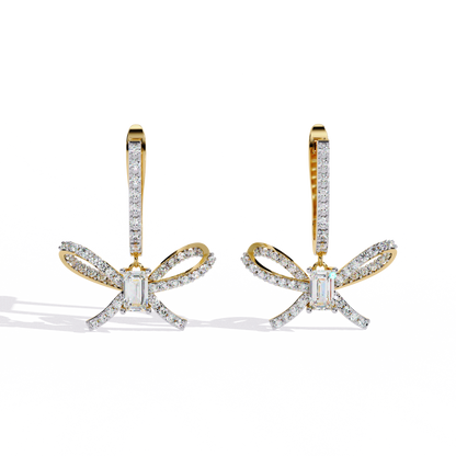 10K Yellow Gold Lab Grown Diamond Drop Earrings 1.18 ctw DAE-154