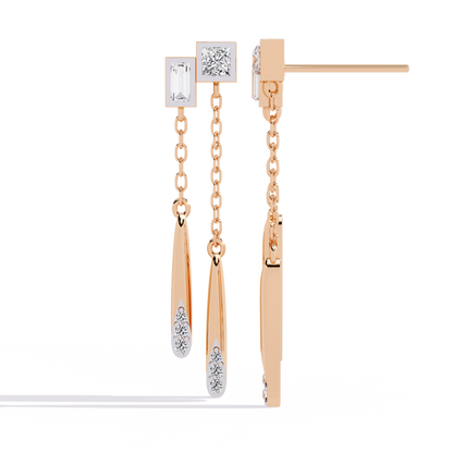10K Rose Gold Lab Grown Diamond Drop Earrings 0.67 ctw DAE-165